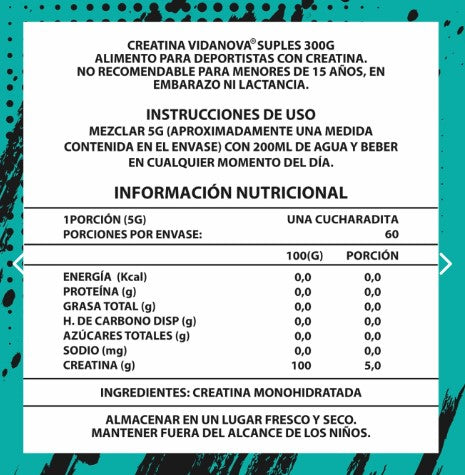 Creatina Monohidratada 300g de 200MESH