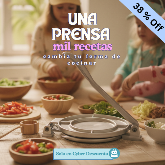 EasyPress™ Una prensa, mil recetas: empanadas, sopaipillas, tortillas, arepas, fajitas, y más listas en un solo paso 🍽️