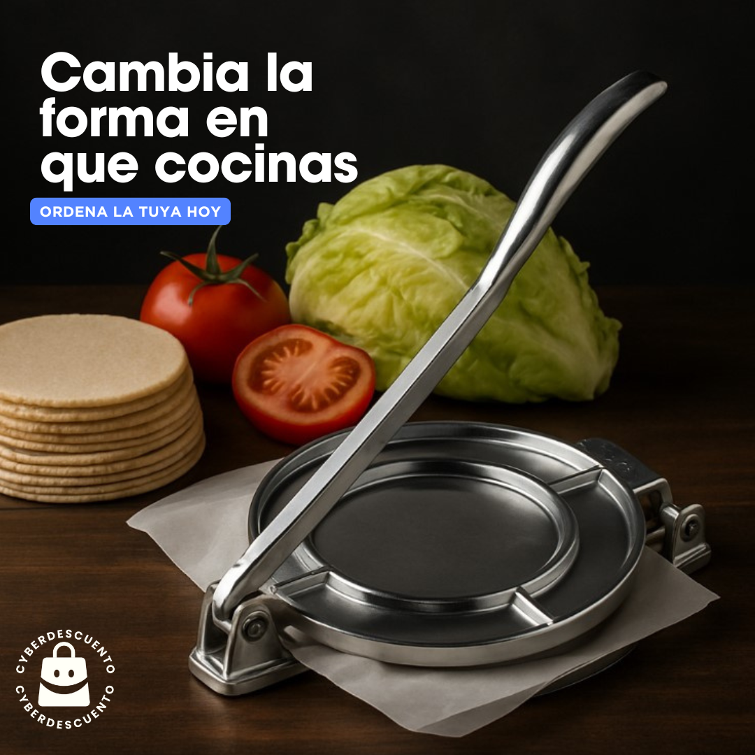 EasyPress™ Una prensa, mil recetas: empanadas, sopaipillas, tortillas, arepas, fajitas, y más listas en un solo paso 🍽️